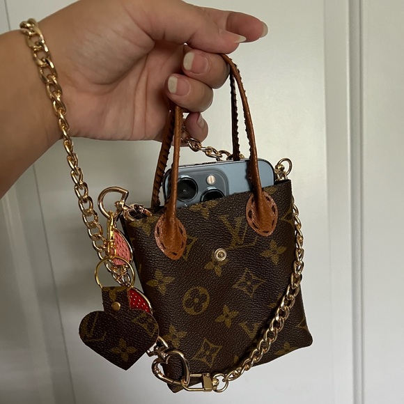 🤎 Micro Mini handmade Louis Vuitton Monogram Tote with non-brand chain 🤎 - Picture 13 of 15